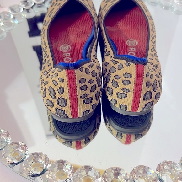 Rothy’s  Retired  Leopard Print Round Toe Slip on Ballet Flats Women Size 7 - Picture 3 of 10